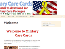 Tablet Screenshot of militarycarecards.com